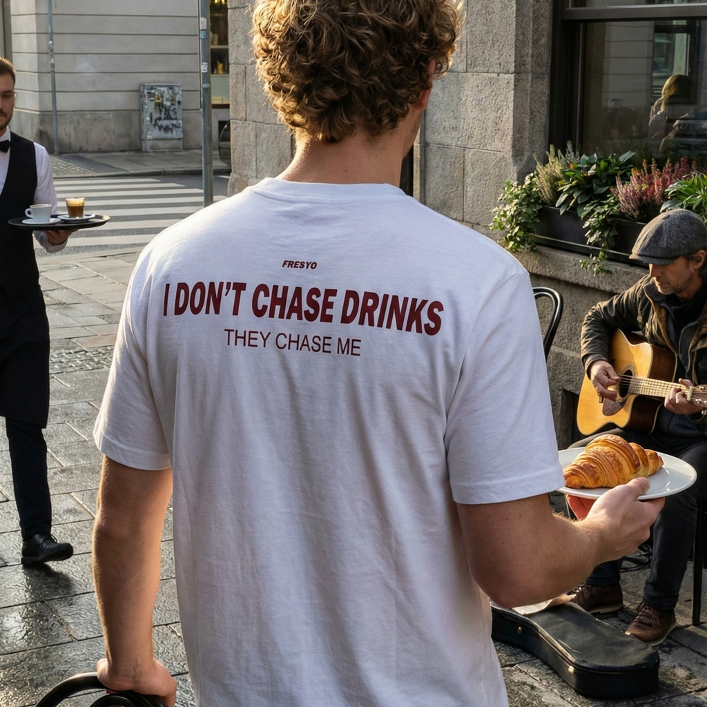 I DON'T CHASE DRINKS. THEY CHASE ME